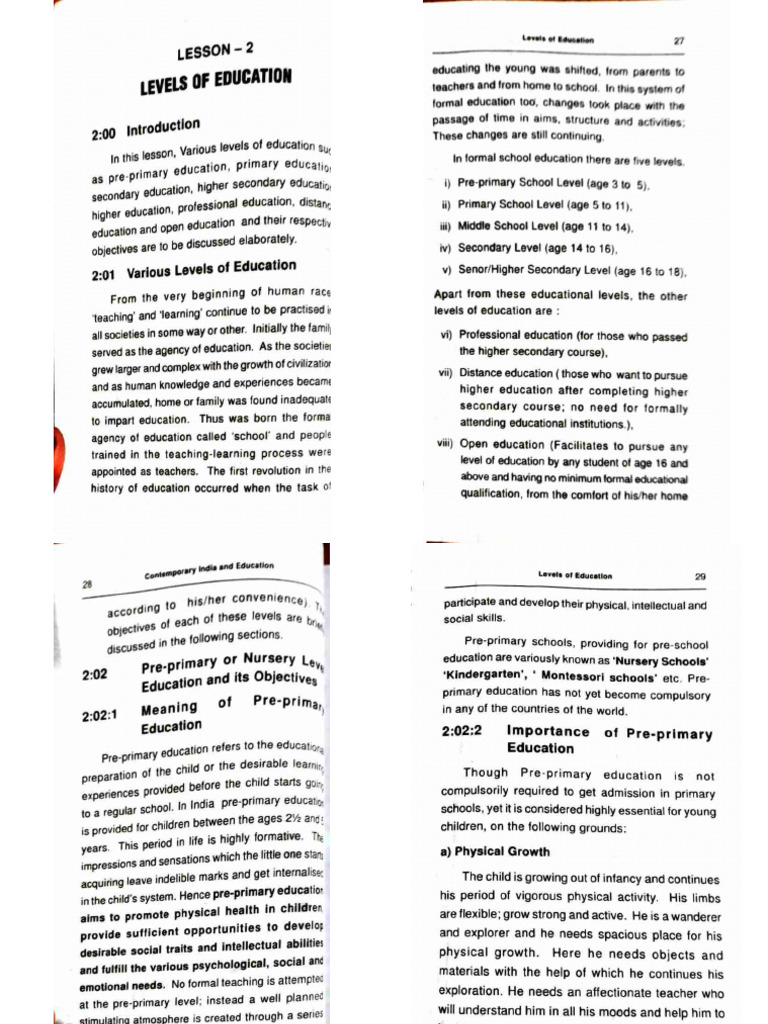 Levels of Education | PDF