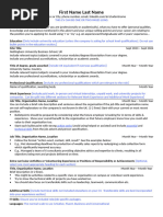 World Bank CV Format Guide | PDF