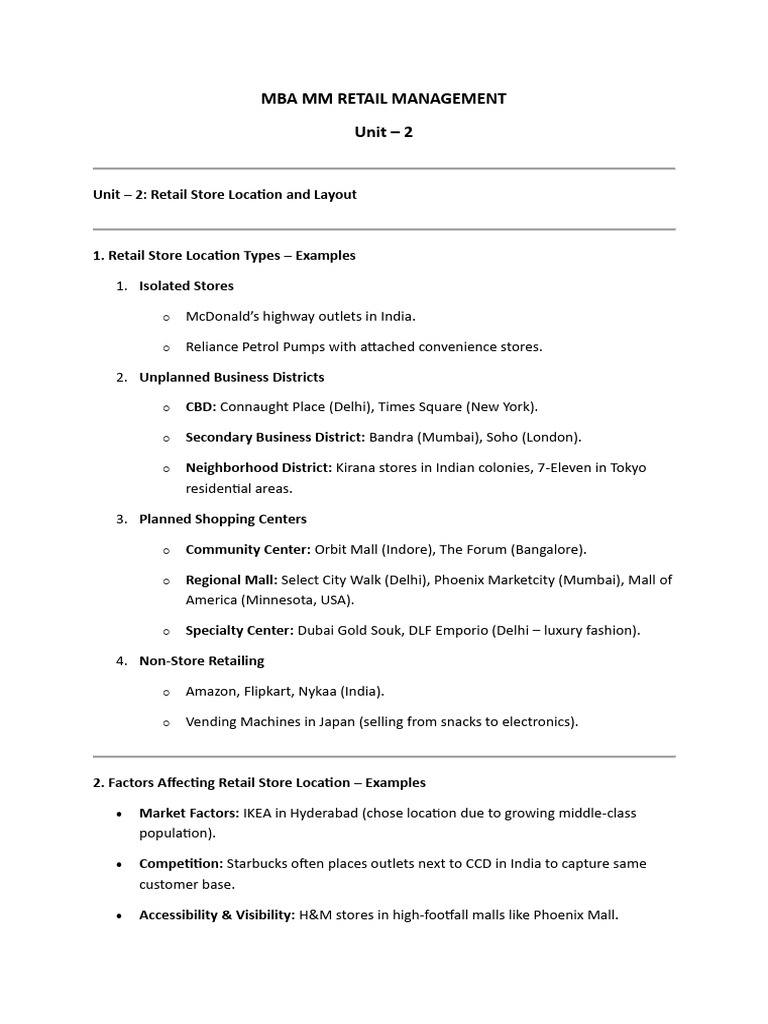 Retail Store Location and Layout Insights | PDF | Shopping Mall | Retail