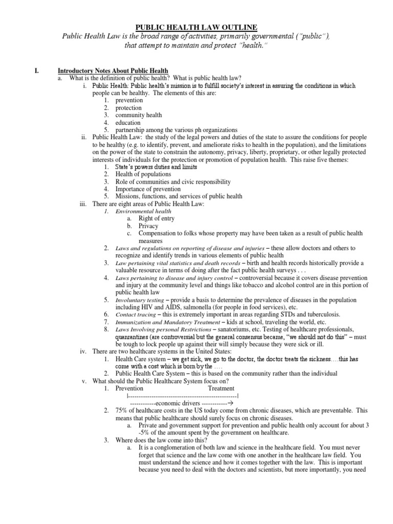 Public health outline image