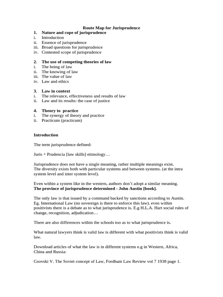 Jurisprudence Notes by Me | PDF