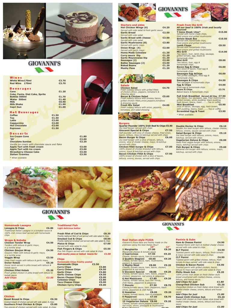 Hungry Horse Menu Overview | PDF | Hamburgers | French Fries