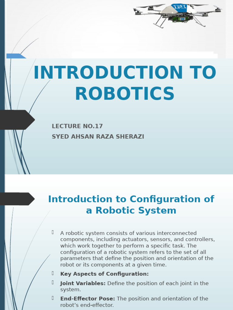 Introduction To Robotics Lecture Pdf Electric Motor Electrical