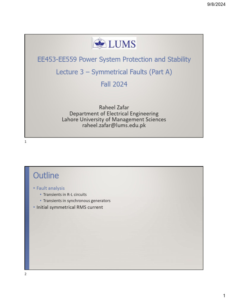 Power System Fault Analysis Overview | PDF | Electric Generator ...
