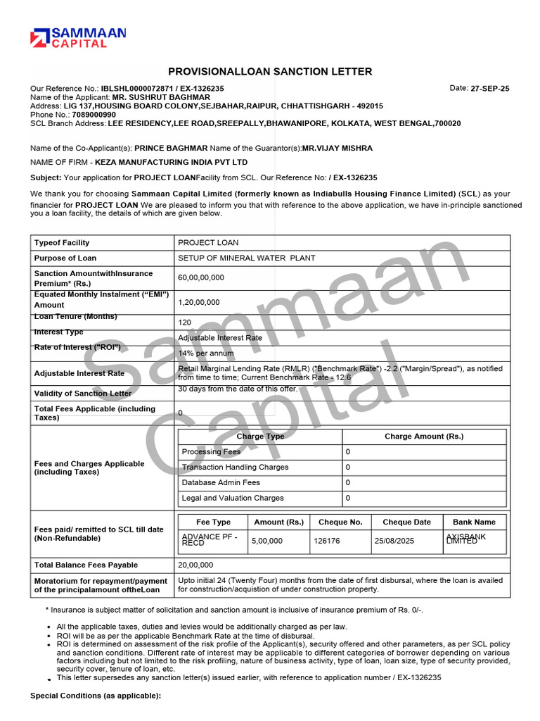Sushrut Baghmar - Samman Capital | PDF | Loans | Mortgages