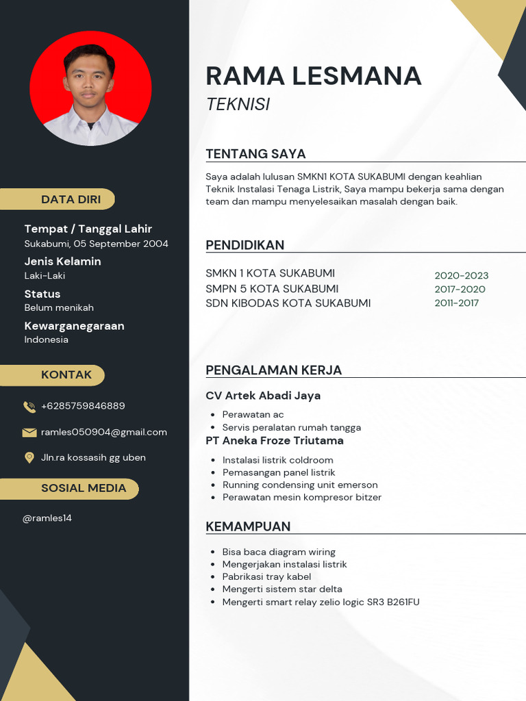 CV Rama Lesamana | PDF
