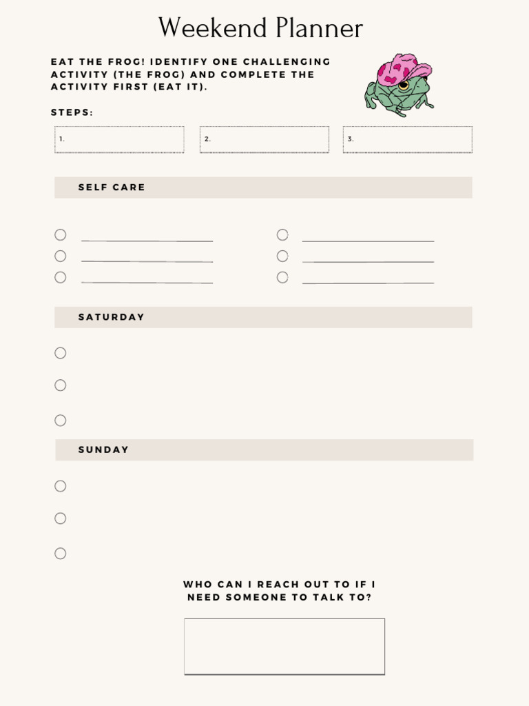 Weekend Planner | PDF