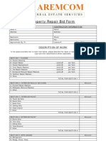 6 Property Repair Bid Form