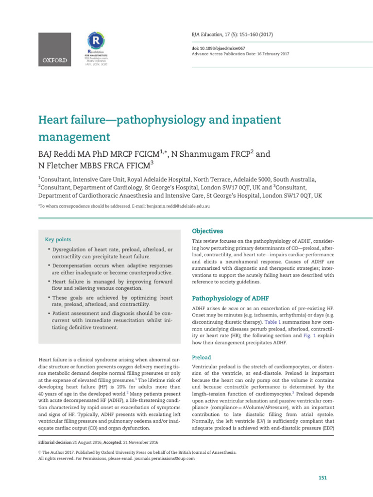 Heart Failure— Pathophysiology and Inpatient | PDF | Heart Failure | Heart