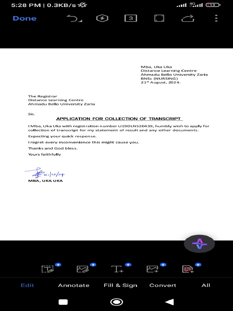Collection of Transcript | PDF