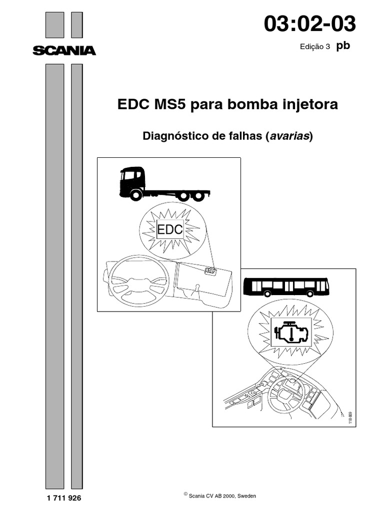Diagnóstico de Falhas EDC MS5 Scania | PDF | Motores | Rotação