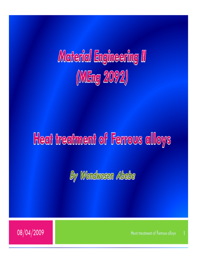 Heat Treatment of Ferrous Alloys | PDF | Heat Treating | Steel