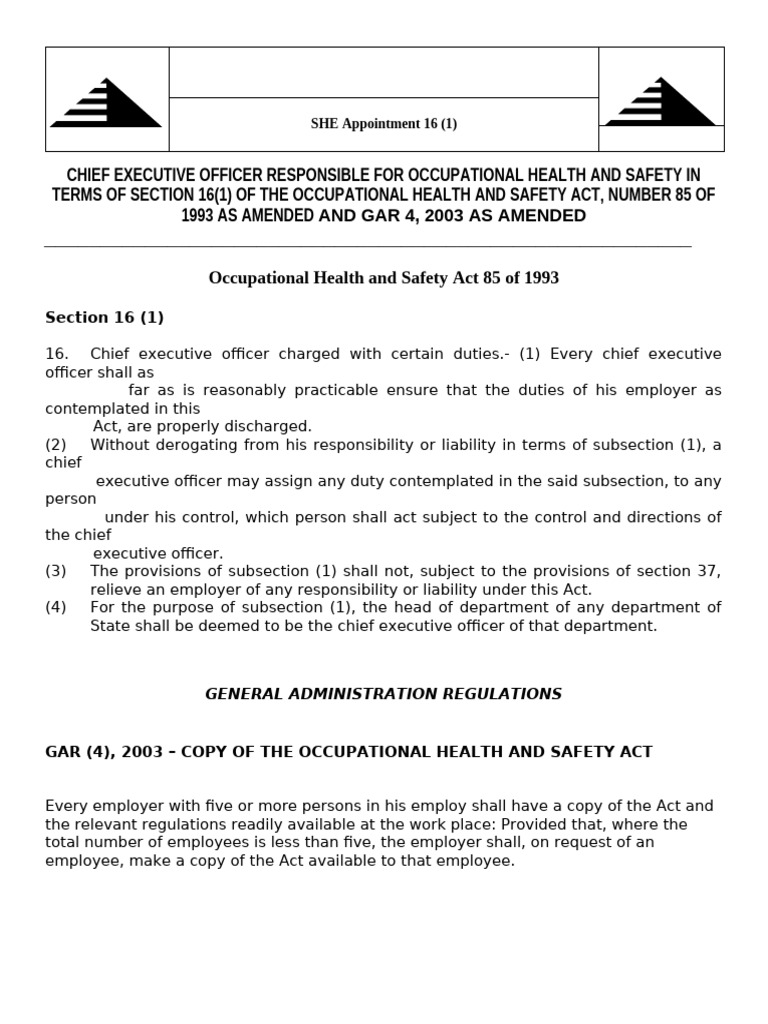 BK - App.038 SHE Appointment 16.1 | PDF | Occupational Safety And ...