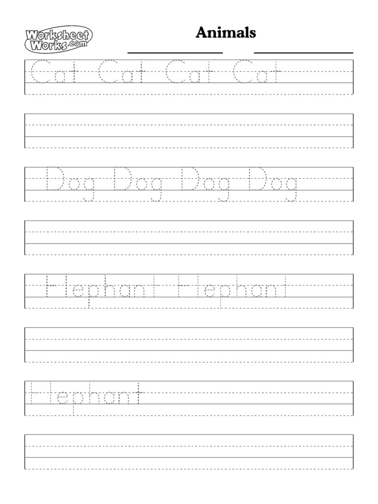 WorksheetWorks Animals 2 | PDF