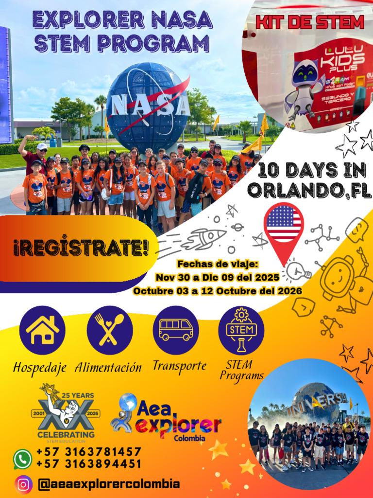 Programa STEM en Orlando con NASA 2025-2026 | PDF | Nasa | Centro ...