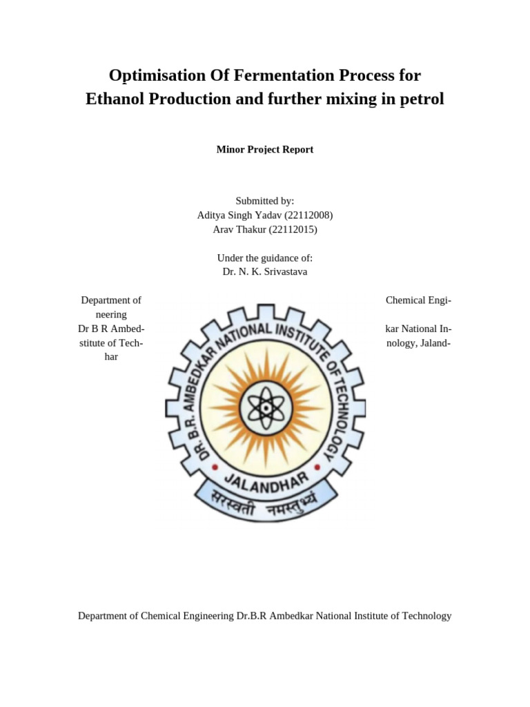 Optimize Ethanol Fermentation Process | PDF | Fermentation | Yeast