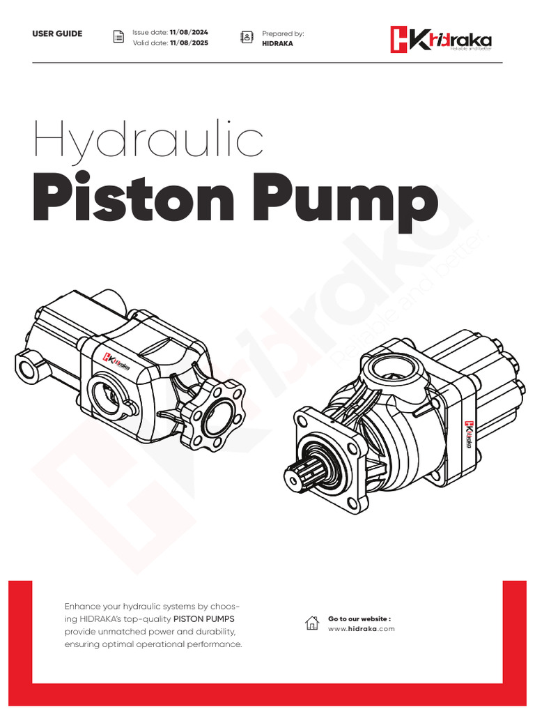 HIDRAKA Hydraulic Piston Pump Guide | PDF | Pump | Piston