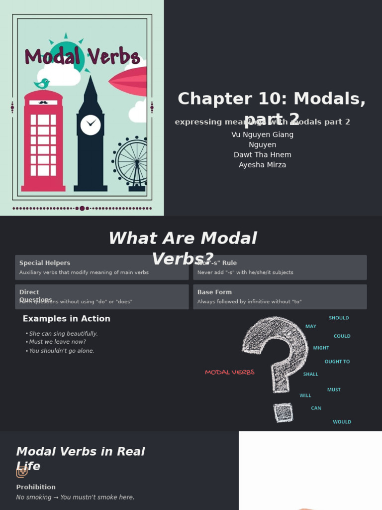Understanding Modal Verbs: Usage & Examples | PDF | Linguistic Typology ...