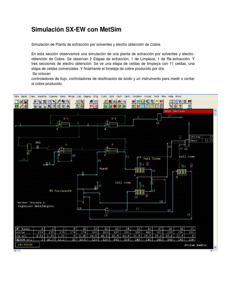 Simulación SX MetSim | PDF