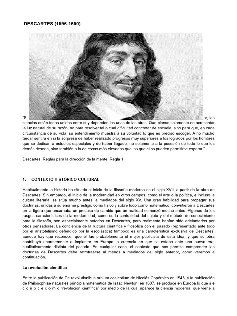 Descartes y la Revolución Científica | PDF | René Descartes | Verdad