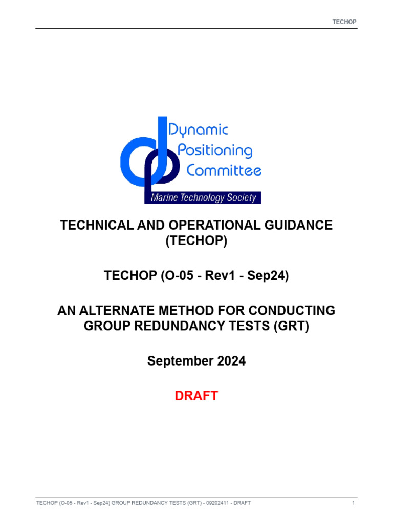 TECHOP O-05 An Alternate Method For Conducting Group Redundancy Tests ...