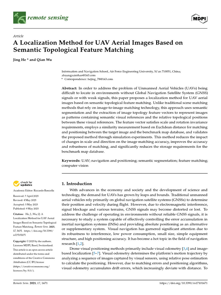 UAV Localization via Semantic Feature Matching | PDF | Angle | Image ...