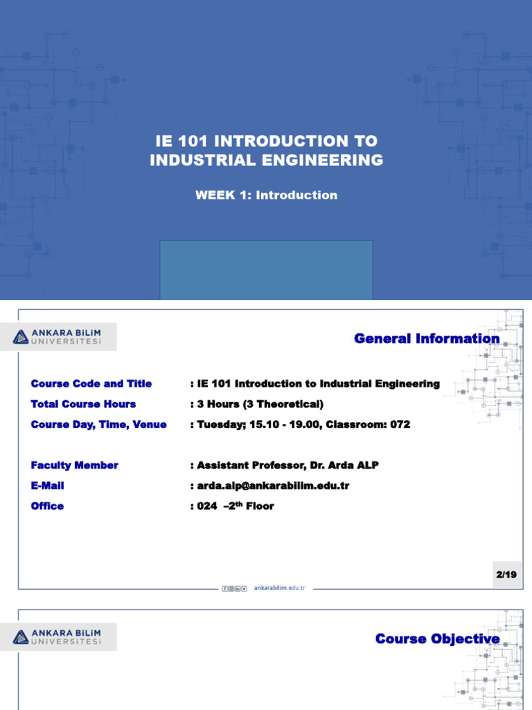 IE 101: Intro to Industrial Engineering | PDF | Industrial Engineering ...