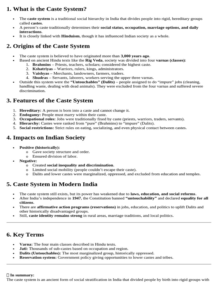 Understanding India's Caste System | PDF | Caste | Dalit