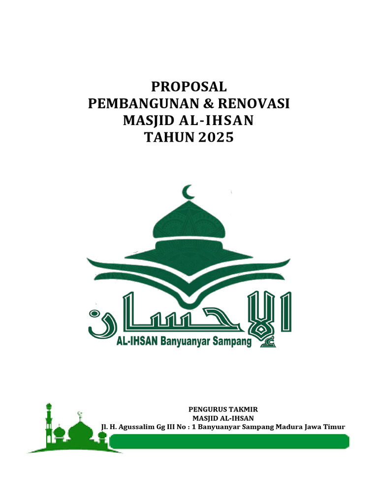 Proposal Renovasi Masjid Al-Ihsan 2025 | PDF