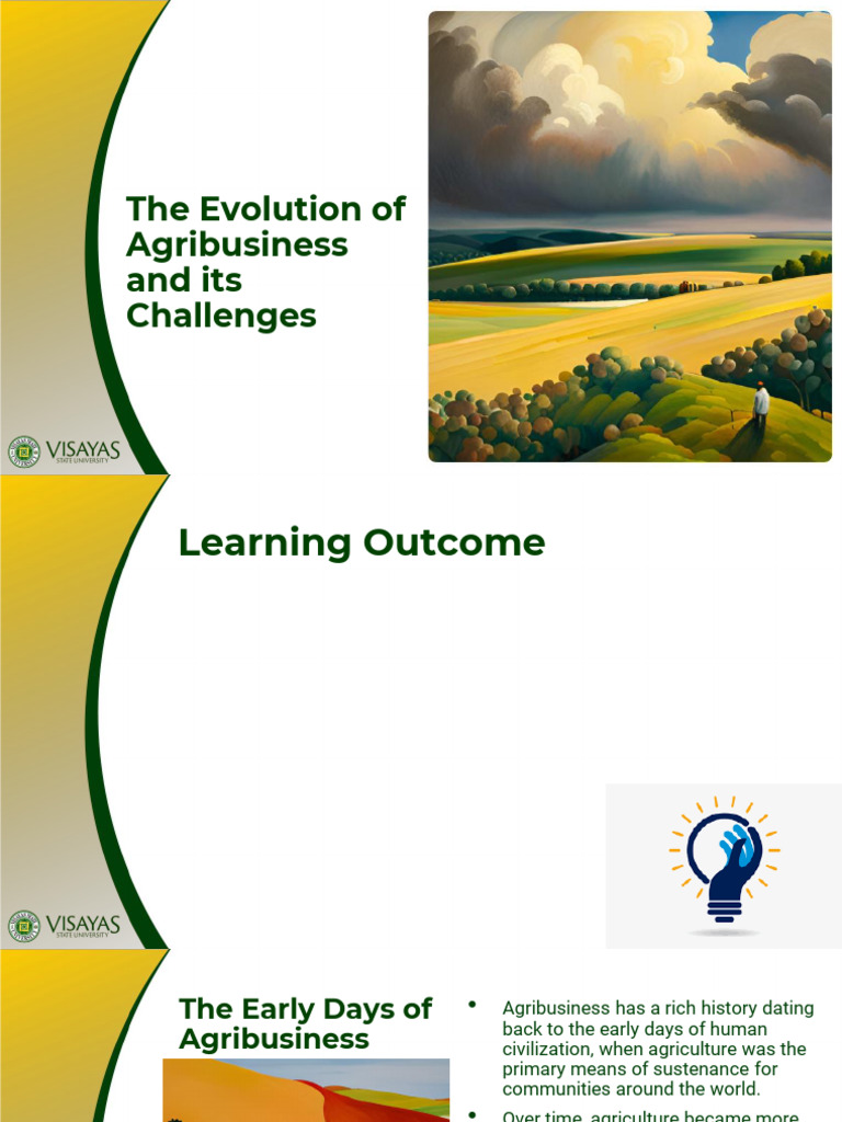 Lesson 2.2 - The Evolution of Agribusiness and Its Challenges | PDF ...