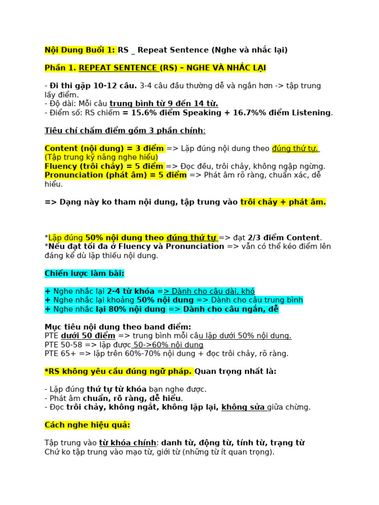 Repeat Sentence | PDF