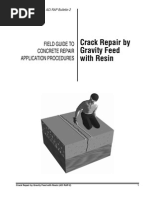 Crack Repair by Gravity Feed With Resin