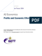 A2 Profits and Economic Efficiency