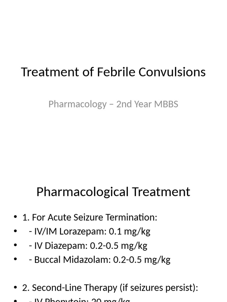 Febrile Convulsion Treatment Protocols | PDF