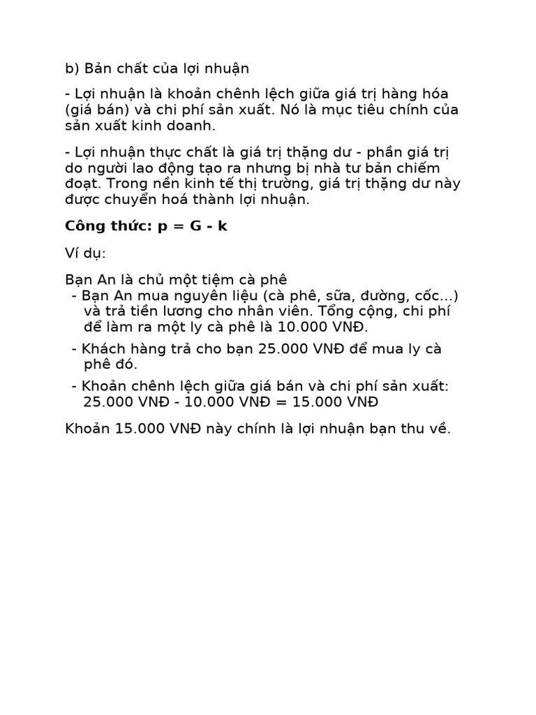 KTCT C3 Bản Chất Của Lợi Nhuận | PDF