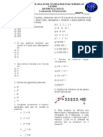 Evaluacion de Potenciacion Sexto