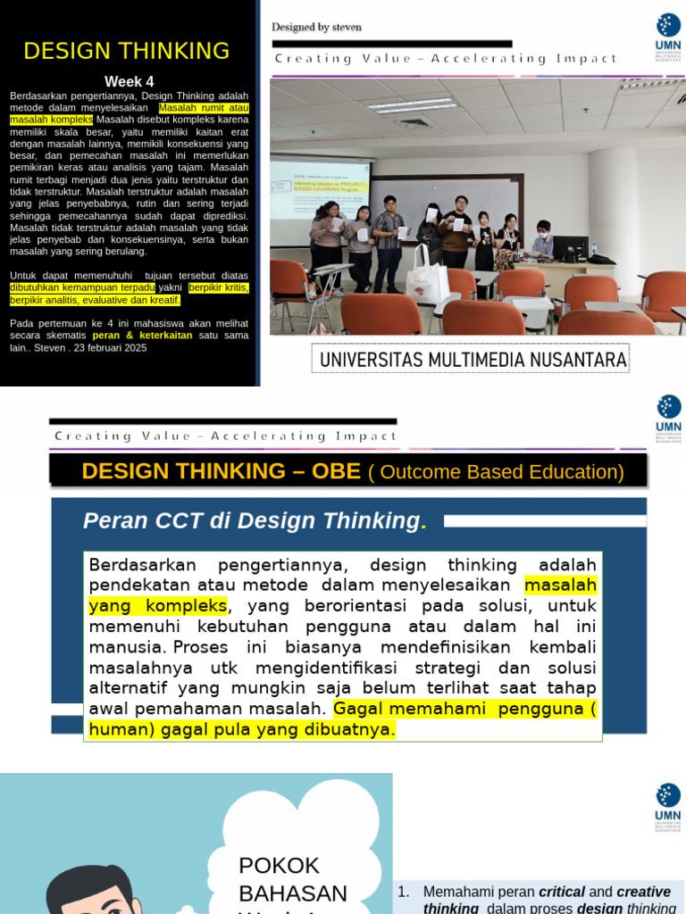 Week 4 - Peran CCT Dalam Design Thinking 2025 | PDF