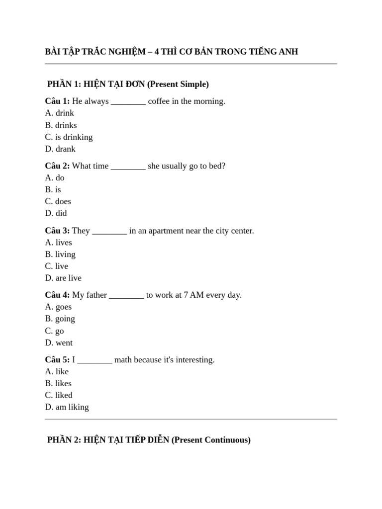 Bài tập ôn thi APTIS | PDF