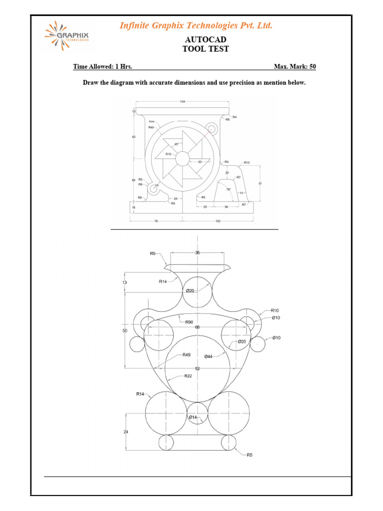 Autocad Test 28-09-24 | PDF
