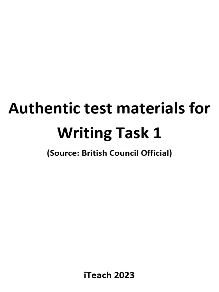 Authentic Test Materials For Writing | PDF