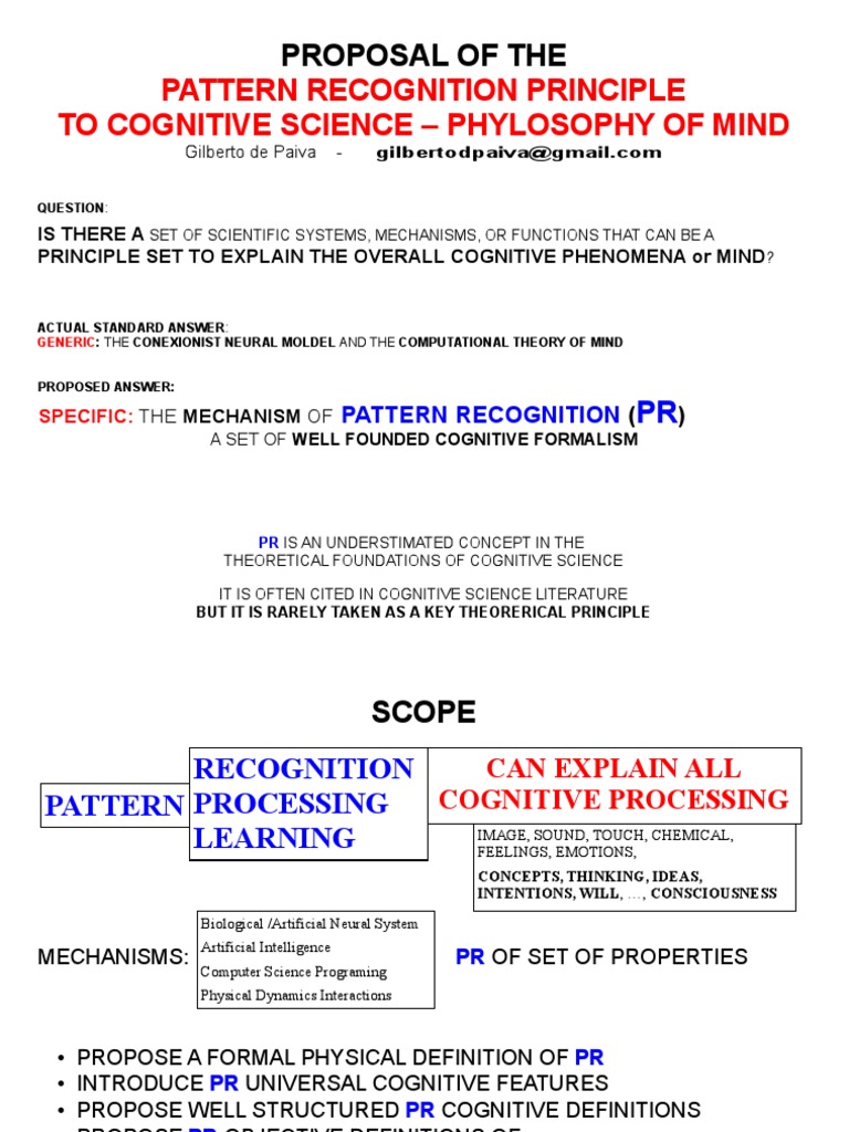 Pattern Recognition in Cognitive Science | PDF | Consciousness ...