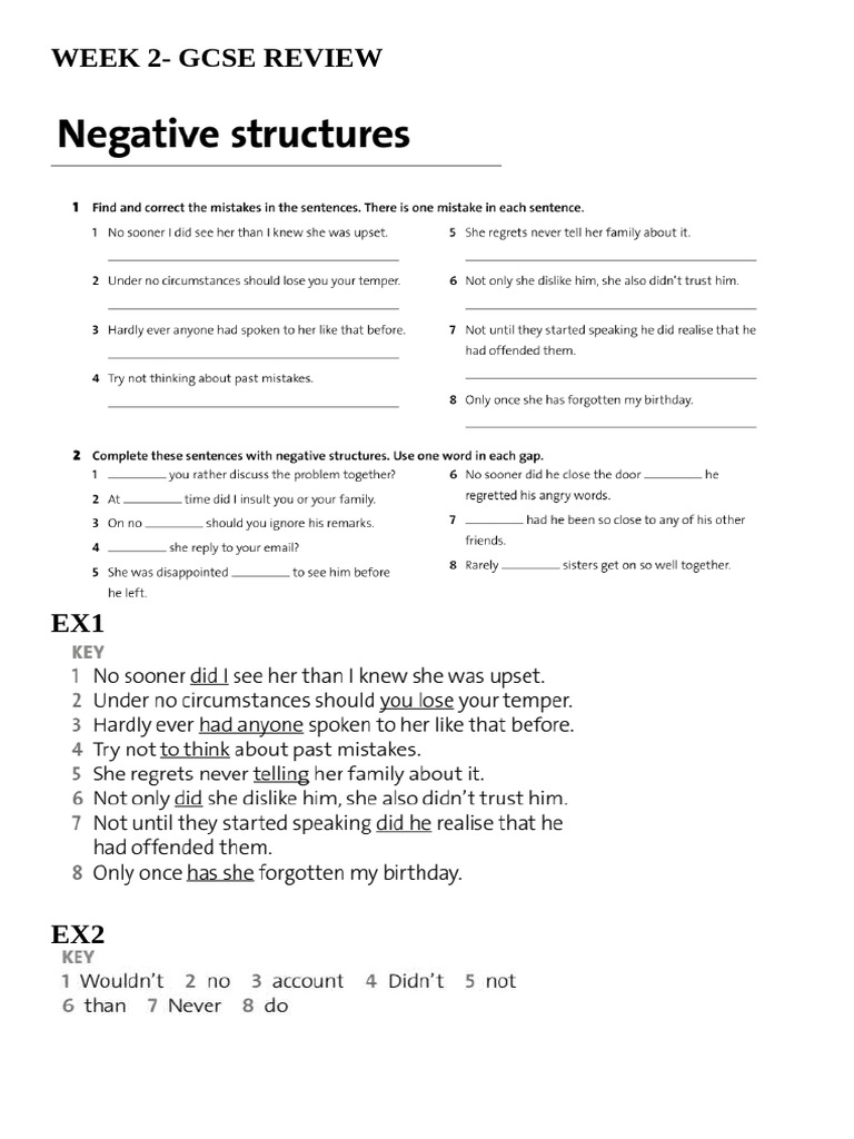GCSE Week 2 Review Questions | PDF | Time Management | Professional Skills