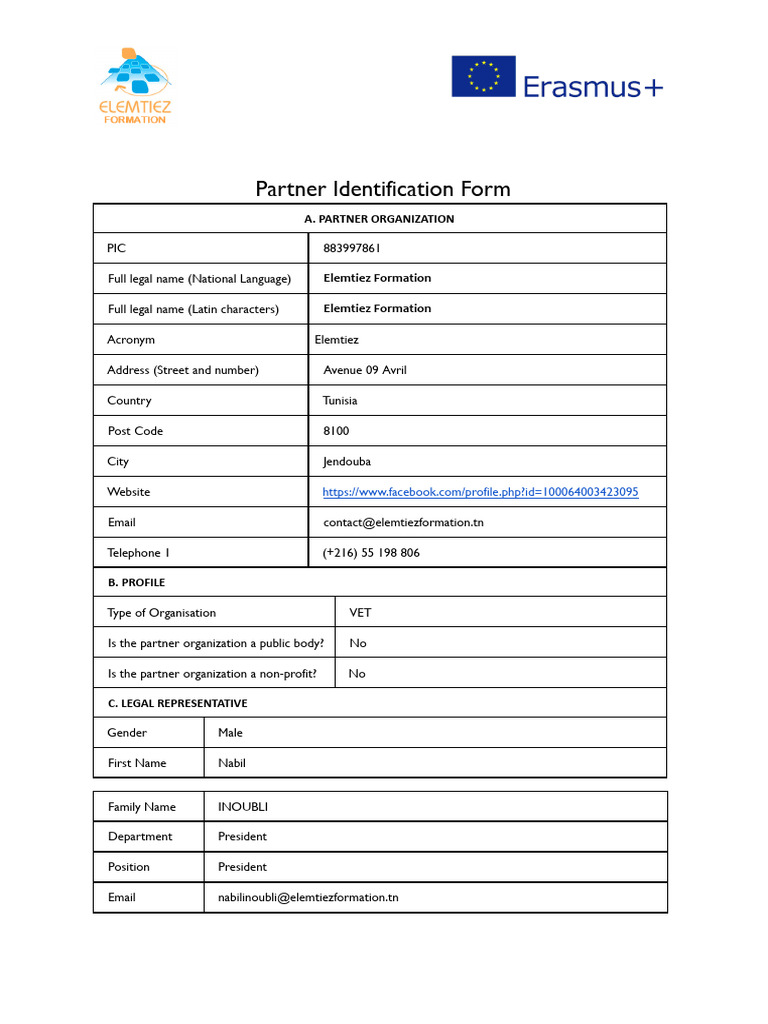 Elemtiez Formation: VET Partner Profile | PDF | Geology | Entrepreneurship
