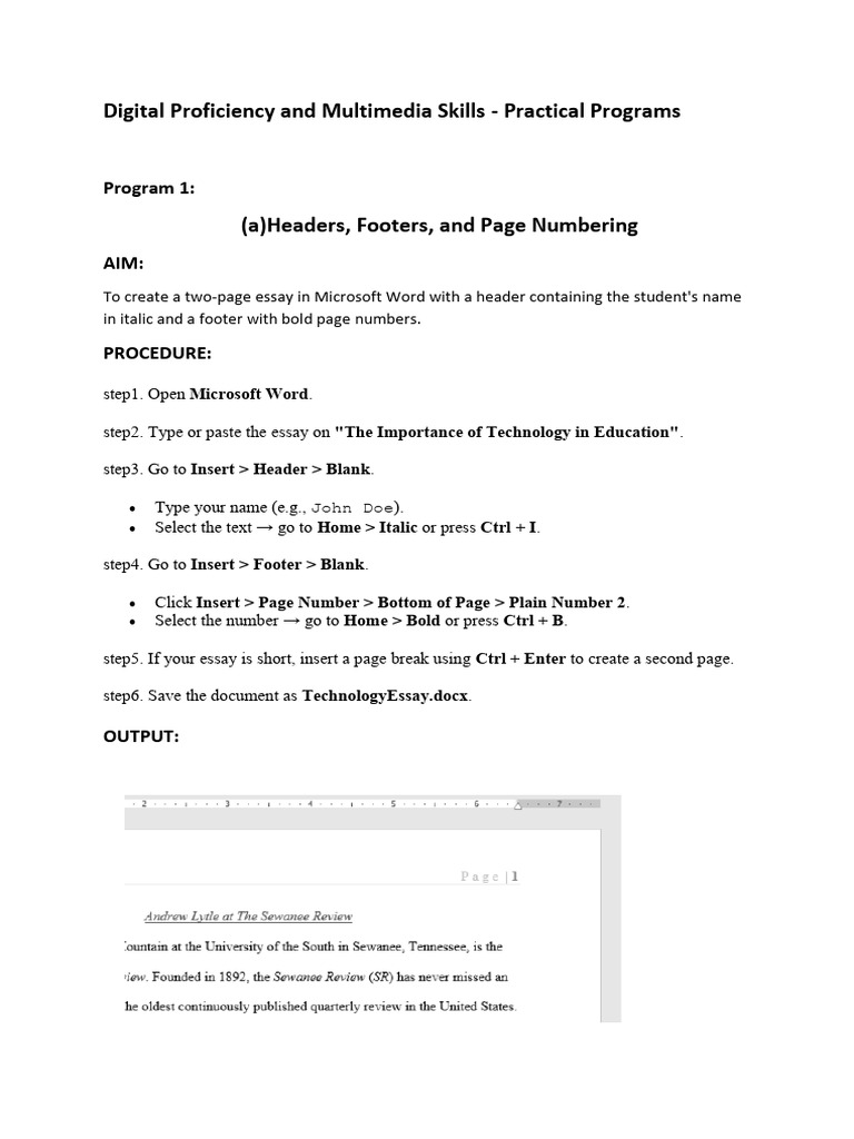 Digital Skills Training Programs Guide | PDF | Microsoft Excel | Html ...