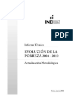 INEI Pobreza 2004-2010 InformeTecnico