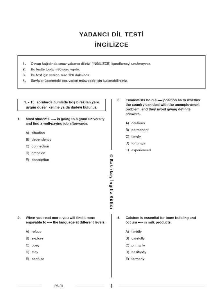 English Language Test Questions | PDF | Schizophrenia | Gemstone