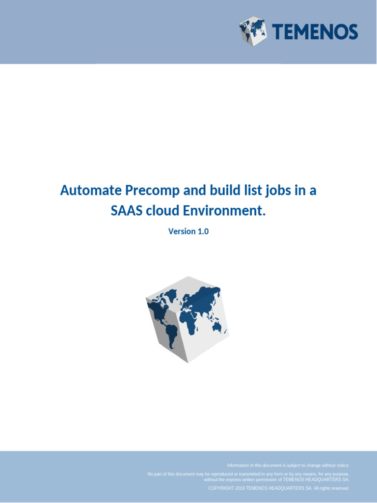 Automate Precomp Buildlist SAAS | PDF