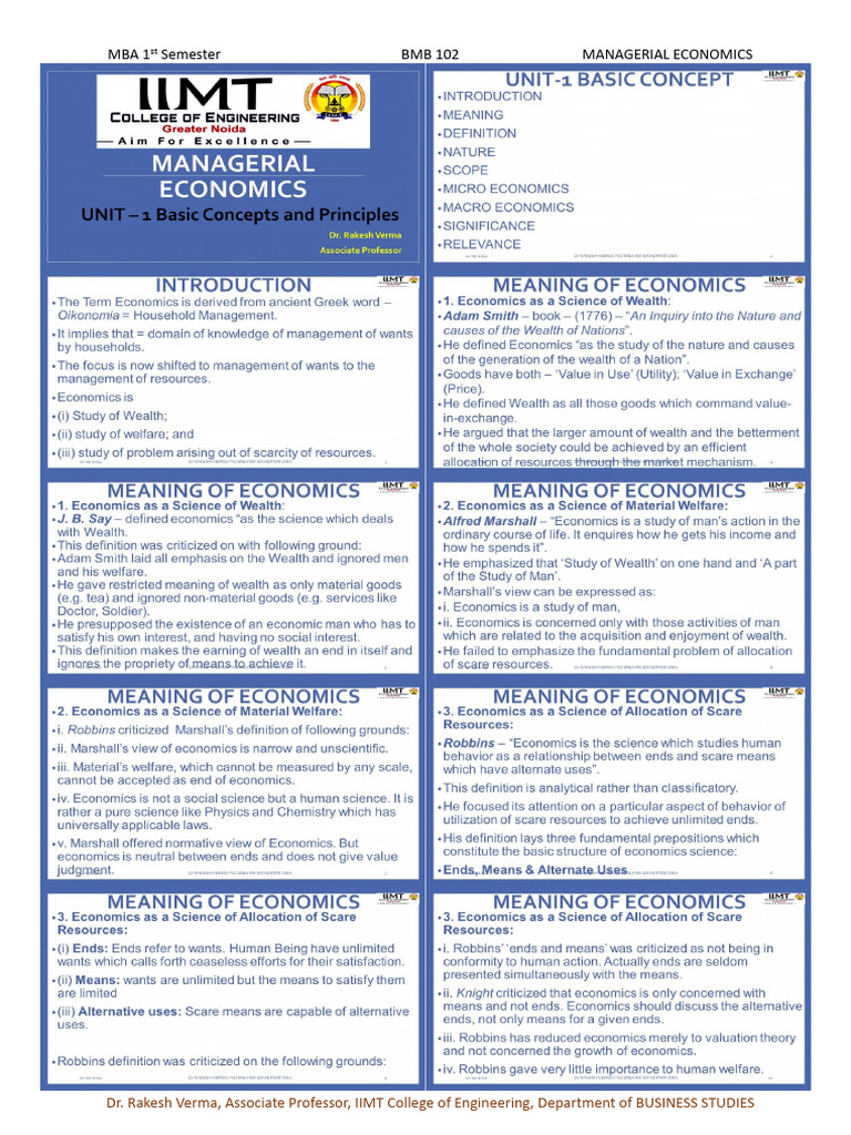 ME UNIT 1 Introduction | PDF