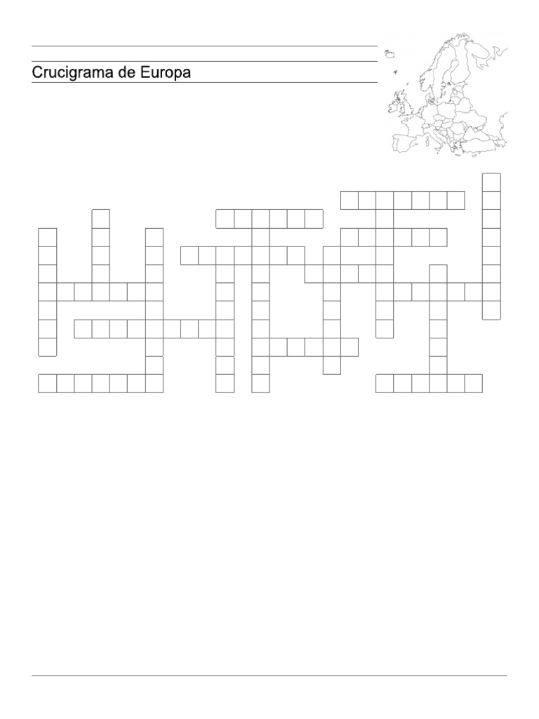 Crucigrama de Europa para Rellenar | PDF