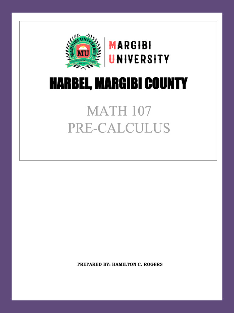 Math 107-New Curriculum March 2025-1 | PDF | Numbers | Rational Number